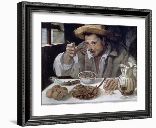 The Bean Eater, 1584-85-Annibale Carracci-Framed Giclee Print