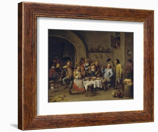 The Bean King (The Feast of the Bean Kin)-David Teniers the Younger-Framed Giclee Print