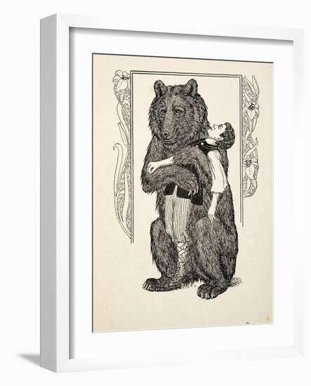 The Bear and Child, from A Hundred Anecdotes of Animals, Pub. 1924 (Engraving)-Percy James Billinghurst-Framed Giclee Print