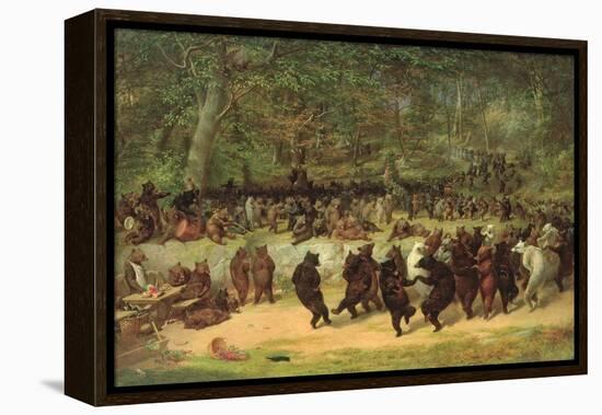 The Bear Dance-William Holbrook Beard-Framed Stretched Canvas