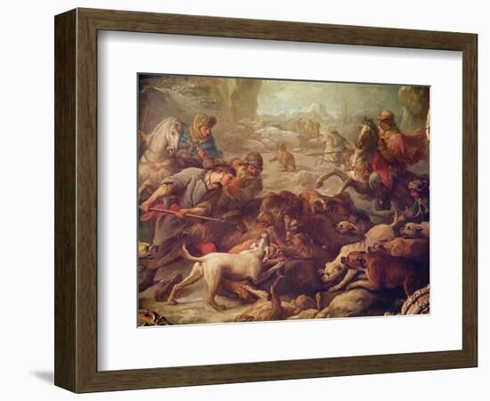 The Bear Hunt-Carle van Loo-Framed Giclee Print