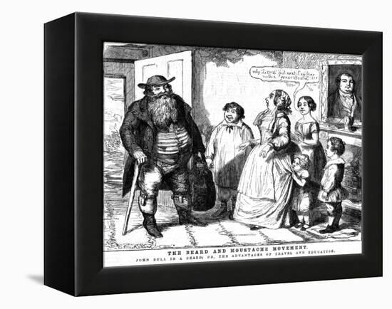 'The Beard and Moustache Movement', 1854-George Cruikshank-Framed Premier Image Canvas