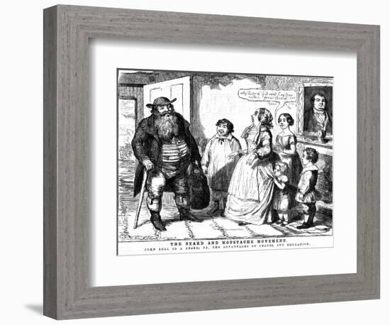 'The Beard and Moustache Movement', 1854-George Cruikshank-Framed Giclee Print