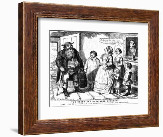 'The Beard and Moustache Movement', 1854-George Cruikshank-Framed Giclee Print