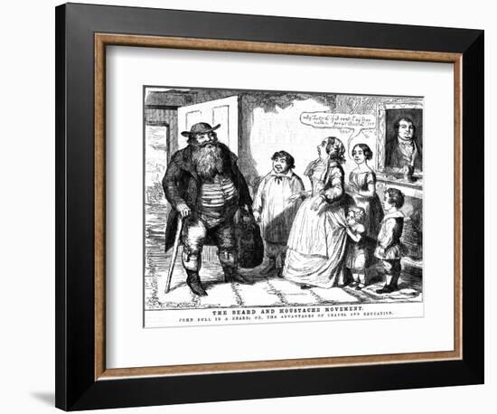 'The Beard and Moustache Movement', 1854-George Cruikshank-Framed Giclee Print