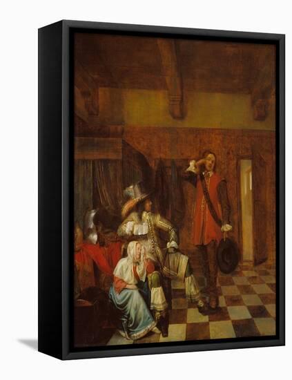 The Bearer of Bad News-Pieter de Hooch-Framed Premier Image Canvas