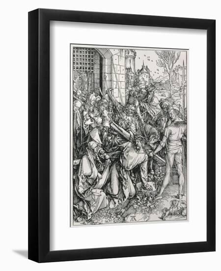 The Bearing of the Cross from the "Great Passion" Series, Pub. 1511-Albrecht Dürer-Framed Giclee Print