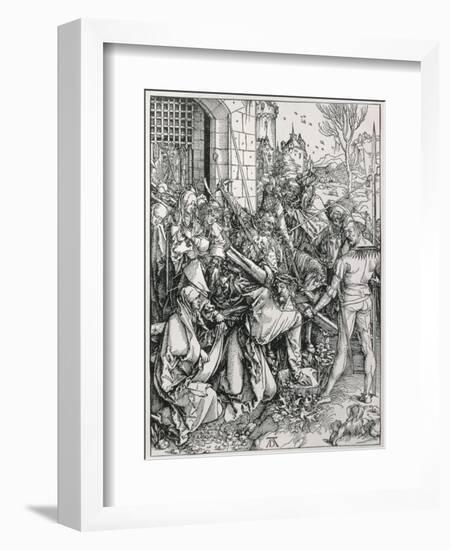 The Bearing of the Cross from the "Great Passion" Series, Pub. 1511-Albrecht Dürer-Framed Giclee Print