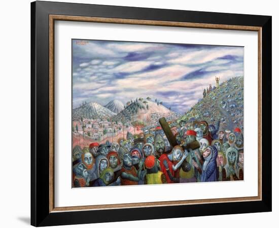 The Bearing of the Cross, or the Way to Golgotha, 1997-Tamas Galambos-Framed Giclee Print