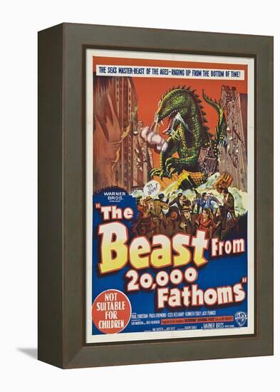 The Beast From 20,000 Fathoms, Australian Movie Poster, 1953-null-Framed Stretched Canvas