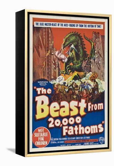 The Beast From 20,000 Fathoms, Australian Movie Poster, 1953-null-Framed Stretched Canvas