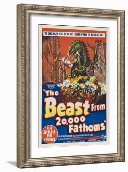 The Beast From 20,000 Fathoms, Australian Movie Poster, 1953-null-Framed Art Print