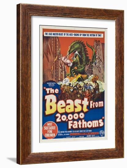 The Beast From 20,000 Fathoms, Australian Movie Poster, 1953-null-Framed Art Print