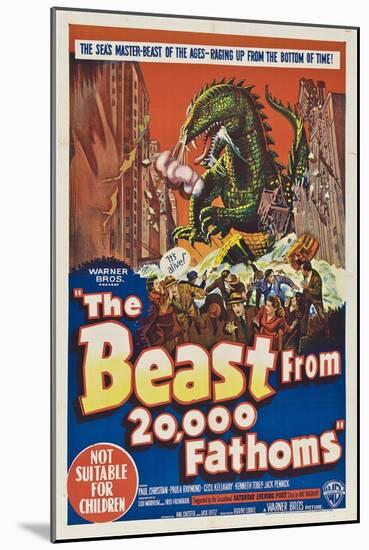 The Beast From 20,000 Fathoms, Australian Movie Poster, 1953-null-Mounted Art Print