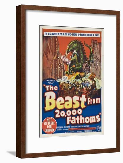 The Beast From 20,000 Fathoms, Australian Movie Poster, 1953-null-Framed Art Print