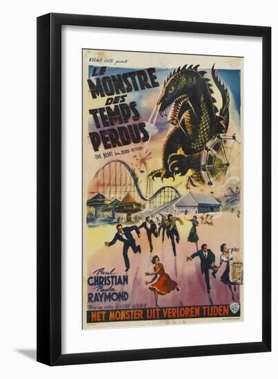 The Beast From 20,000 Fathoms, Belgian Movie Poster, 1953-null-Framed Art Print