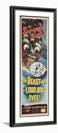 THE BEAST WITH A MILLION EYES, insert poster, 1955.-null-Framed Art Print