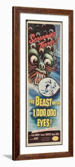 THE BEAST WITH A MILLION EYES, insert poster, 1955.-null-Framed Art Print