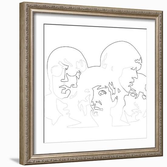 The Beatles Line Drawing II-Logan Huxley-Framed Art Print