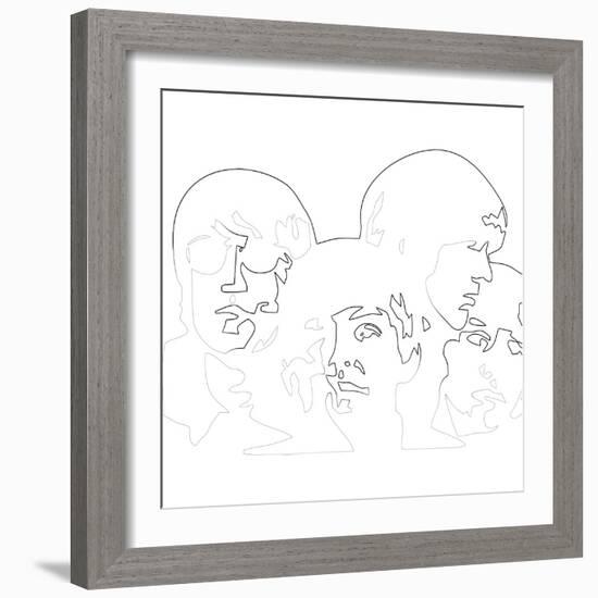 The Beatles Line Drawing II-Logan Huxley-Framed Art Print