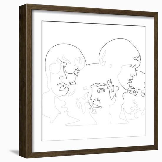 The Beatles Line Drawing II-Logan Huxley-Framed Art Print