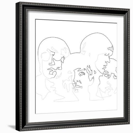 The Beatles Line Drawing II-Logan Huxley-Framed Art Print
