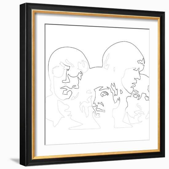 The Beatles Line Drawing II-Logan Huxley-Framed Art Print