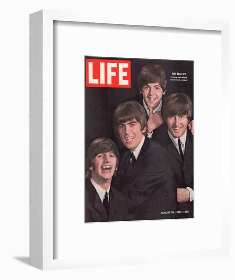 The Beatles, Ringo Starr, George Harrison, Paul Mccartney and John Lennon, August 28, 1964-John Dominis-Framed Photographic Print