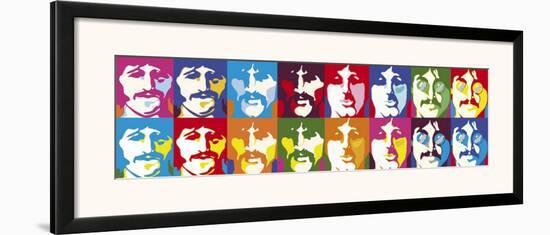The Beatles, Sea of Colours-null-Framed Art Print