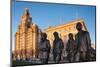 The Beatles Statue and Royal Liver Building, Pier Head, Liverpool Waterfront, Liverpool-Alan Novelli-Mounted Photographic Print