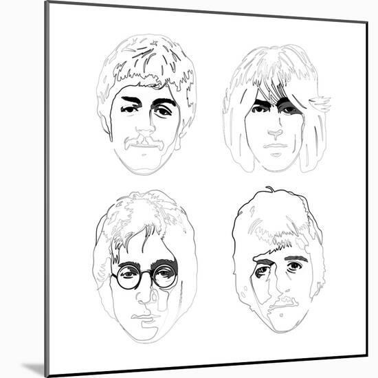 The Beatles-Logan Huxley-Mounted Art Print