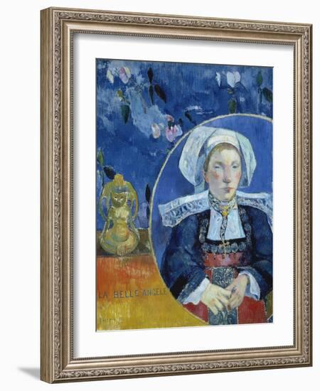The Beautiful Angel (Madame Angele Satre, the Innkeeper at Pont-Aven), 1889-Paul Gauguin-Framed Giclee Print