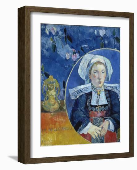 The Beautiful Angel (Madame Angele Satre, the Innkeeper at Pont-Aven), 1889-Paul Gauguin-Framed Giclee Print