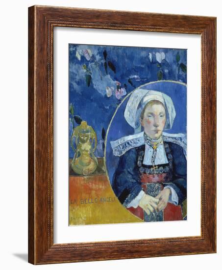 The Beautiful Angel (Madame Angele Satre, the Innkeeper at Pont-Aven), 1889-Paul Gauguin-Framed Giclee Print