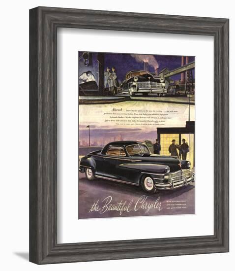 The Beautiful Chrysler - Black-null-Framed Art Print