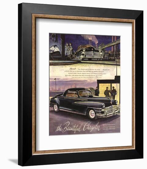 The Beautiful Chrysler - Black-null-Framed Art Print