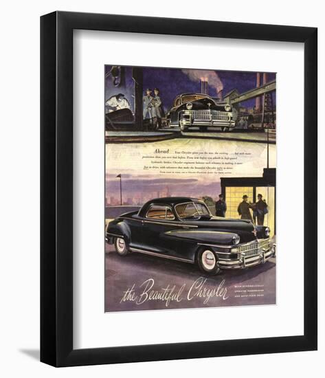 The Beautiful Chrysler - Black-null-Framed Art Print