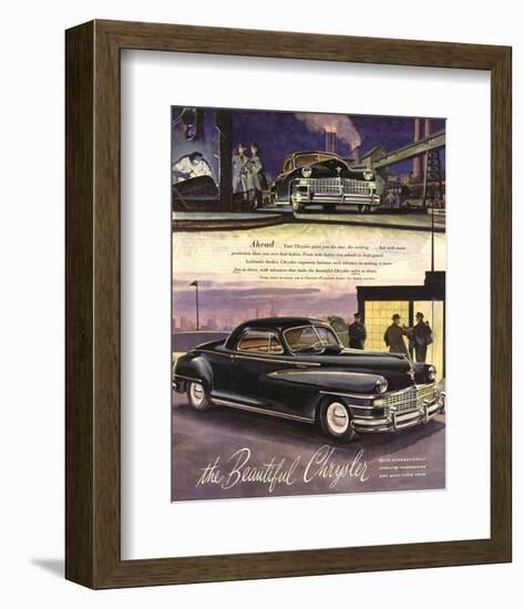 The Beautiful Chrysler - Black-null-Framed Art Print