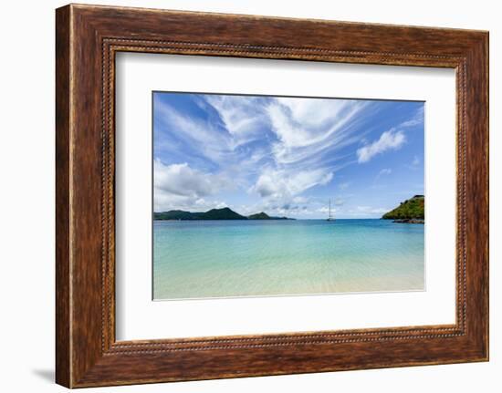 The beautiful clear water at Rodney Bay, St. Lucia, Windward Islands, West Indies Caribbean, Centra-Martin Child-Framed Photographic Print