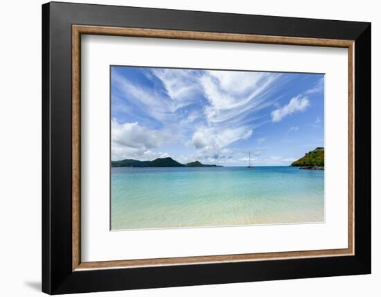 The beautiful clear water at Rodney Bay, St. Lucia, Windward Islands, West Indies Caribbean, Centra-Martin Child-Framed Photographic Print