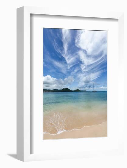 The beautiful clear water at Rodney Bay, St. Lucia, Windward Islands, West Indies Caribbean, Centra-Martin Child-Framed Photographic Print