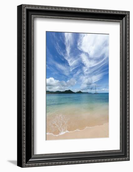 The beautiful clear water at Rodney Bay, St. Lucia, Windward Islands, West Indies Caribbean, Centra-Martin Child-Framed Photographic Print