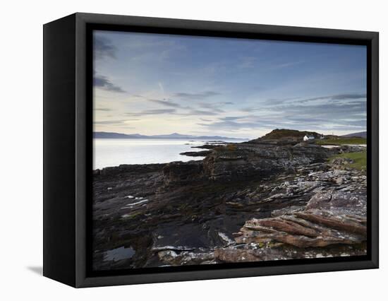 The Beautiful Coastline of the Applecross Peninsula at Ardban, Ross Shire, Scotland, United Kingdom-Jon Gibbs-Framed Premier Image Canvas