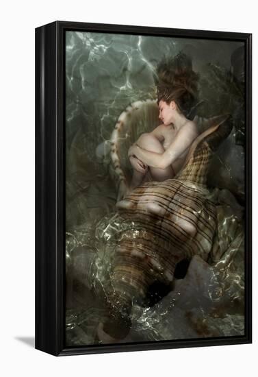 The Beautiful Girl Sleeps In A Sea Cockleshell-Lilun-Framed Stretched Canvas