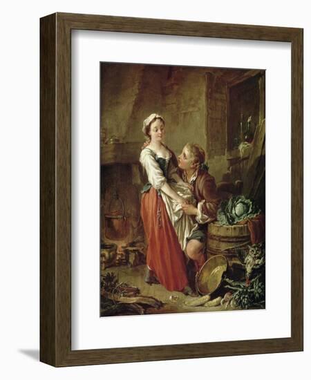 The Beautiful Kitchen Maid-Francois Boucher-Framed Giclee Print