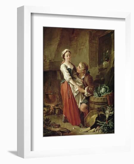 The Beautiful Kitchen Maid-Francois Boucher-Framed Giclee Print