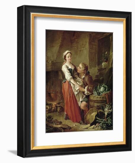 The Beautiful Kitchen Maid-Francois Boucher-Framed Giclee Print