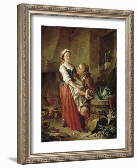 The Beautiful Kitchen Maid-Francois Boucher-Framed Giclee Print