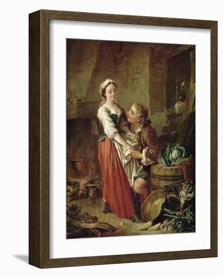 The Beautiful Kitchen Maid-Francois Boucher-Framed Giclee Print