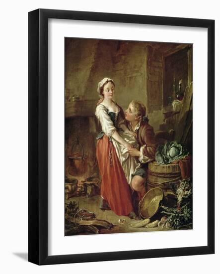 The Beautiful Kitchen Maid-Francois Boucher-Framed Giclee Print